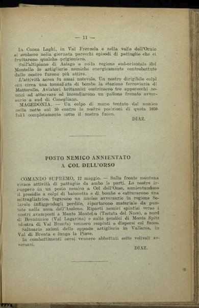 Il diario della nostra guerra : bollettini ufficiali dell'esercito e della marina